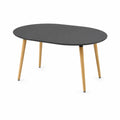 Tavolo ovale in MDF e legno Nero 140x85x75 cm
