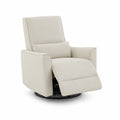 Poltrona reclinabile girevole in similpelle Beige