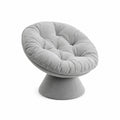 Poltrona in velluto grigio con base conica