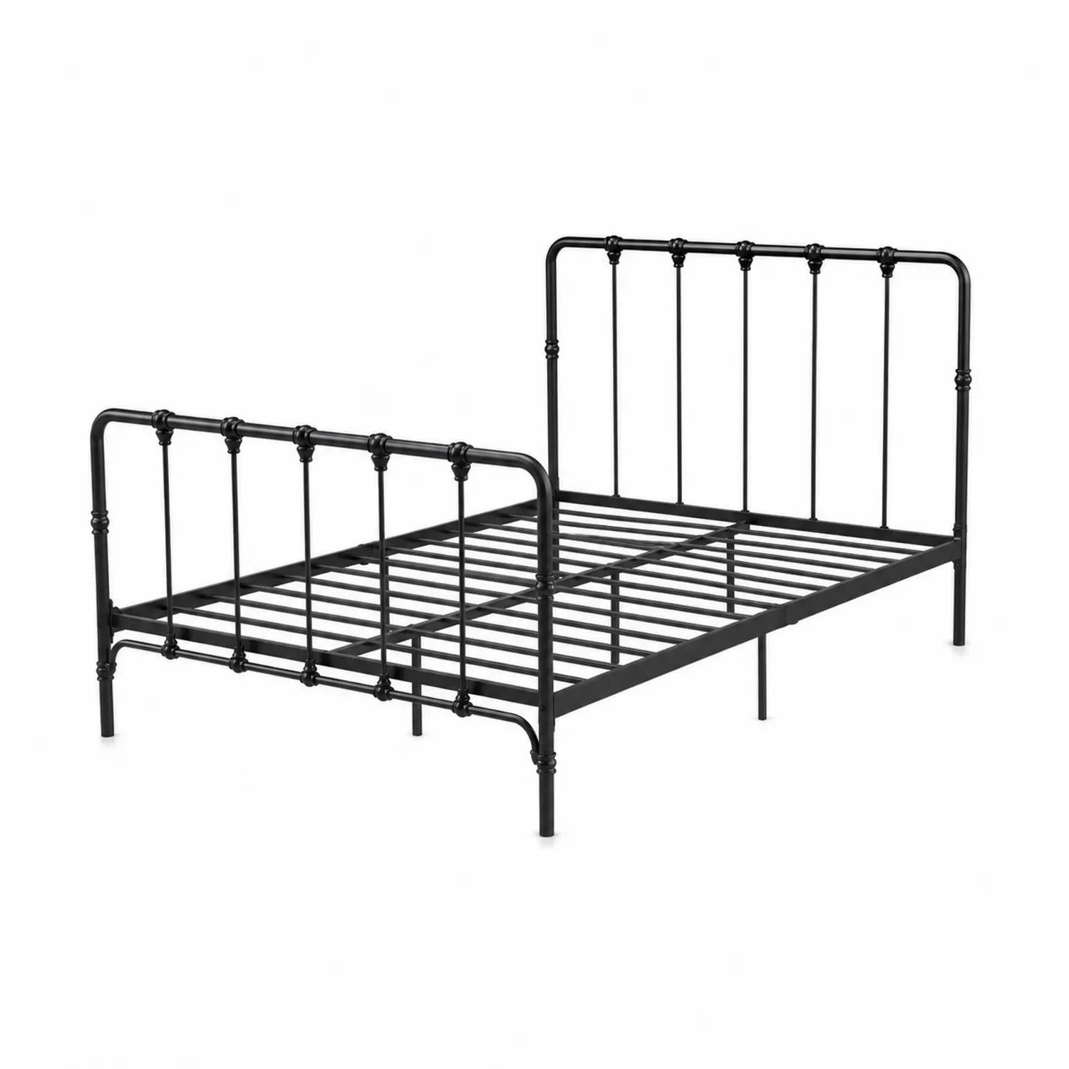 Letto matrimoniale in ferro nero 200x160 cm