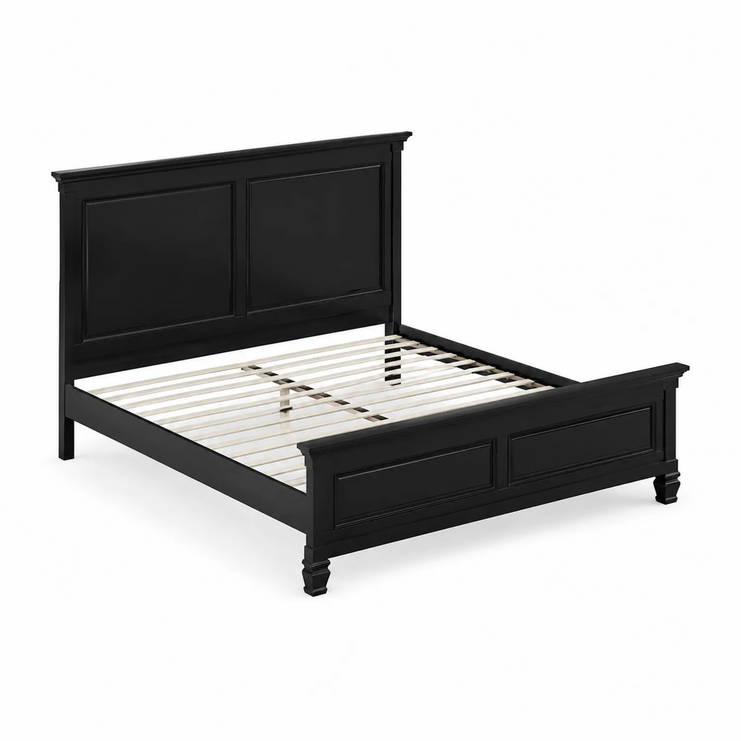 Letto Matrimoniale in Legno Nero 200x160 cm