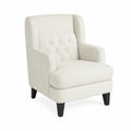 Poltrona in Tessuto con Gambe in Legno